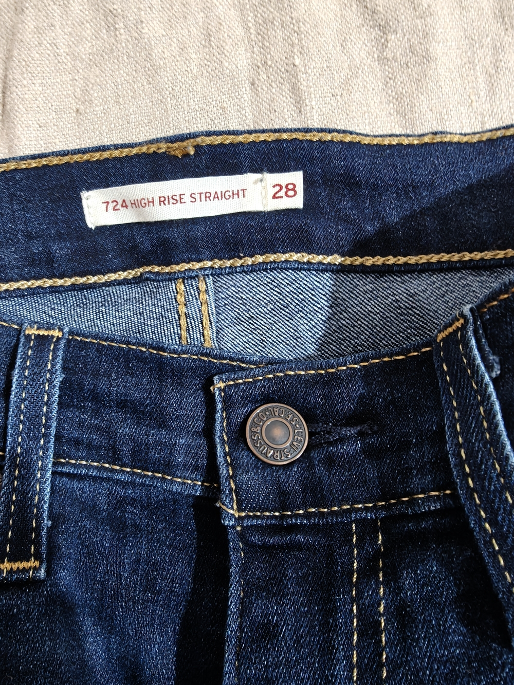 Levis 724 High Rise Straight Women's Jeans Size 28 - Picture 6 of 8